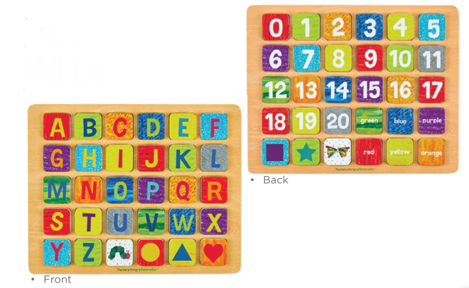 The Very Hungry Caterpillar™  ABC123 Two-sided Puzzle - Einstein's Attic