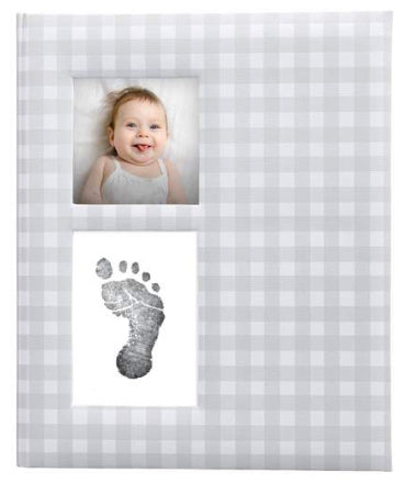 Baby Gingham Babybook with Print and Ink Pad - Einstein's Attic