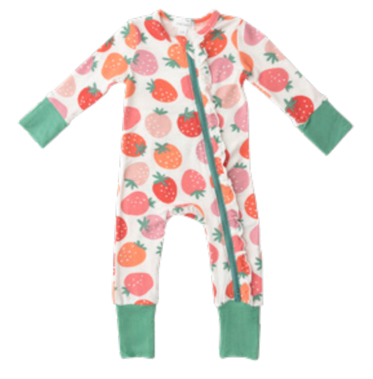 Farm Strawberries Zipper Romper - Einstein's Attic