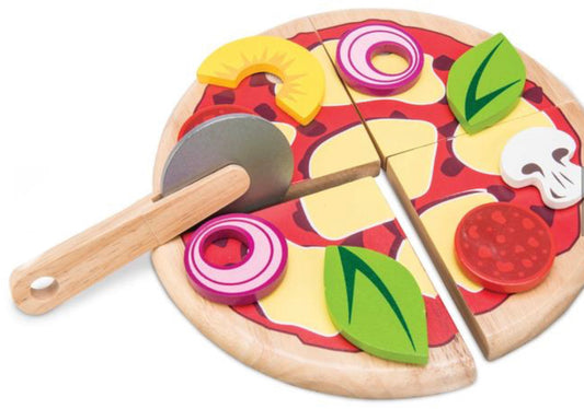 Wooden Pizza & Toppings - Einstein's Attic