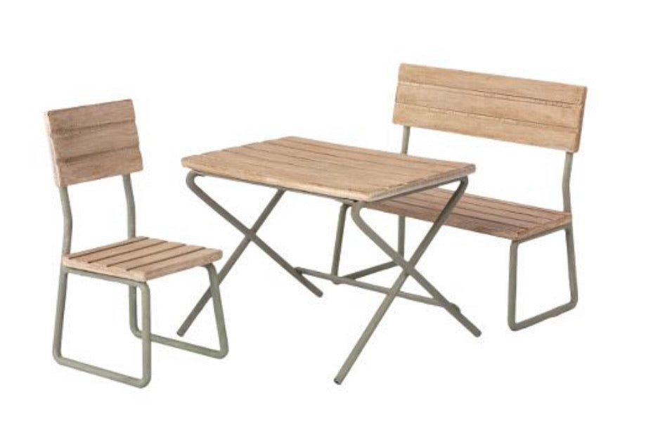 Maileg  Garden Set, Table, chair and bench - Einstein's Attic